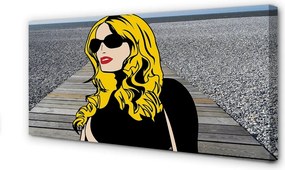 Fotoobraz na płótnie Kobieta w Czarnych Okularach