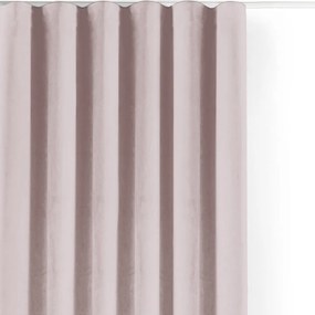 Jasnoróżowa aksamitna zasłona częściowo zaciemniająca (dimout) 400x175 cm Velto – Filumi