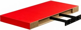 Półka ścienna STILISTA Volato mat czerwona, 50 cm