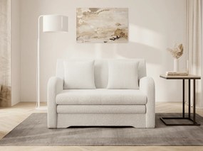 Rozkładana 2-osobowa sofa ARIO ROYAL, biała