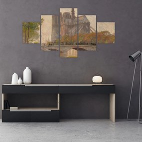 Obraz - Robert William Vonnoh, Notre Dame de Paris, reprodukcje (125x70 cm)
