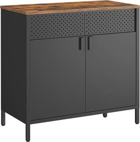 Metalowa szafka BRIX, 76x80x40cm, brązowy/czarny SongmicsHome