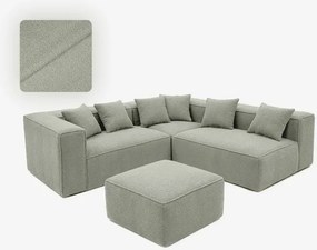 Narożnik Modułowy CERIO Szary Boucle Nowoczesny