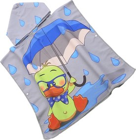 Dziecięce ponczo KACZKA SPLASH szare Rozmiar: 60 x 120 cm