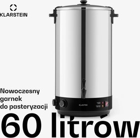 Klarstein KonfiStar Stal nierdzewna 60L Garnek do pasteryzacji Srebrny