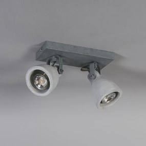 Industrialny reflektor szary beton 2-światła - Creto