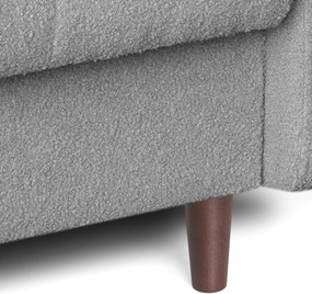 Sofa z Funkcją Spania TIVOLI Rozkładana Dwuosobowa Szara Boucle Nowoczesna