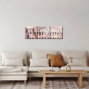 Obraz - Vintage pocztówka miasta N⁰2 (z zegarem) (90x30 cm)