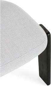 Czarne/jasnoszare tapicerowane krzesła zestaw 2 szt. Nadia – MOME