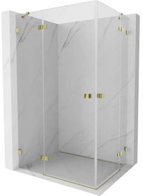 Mexen Lunar Duo kabina prysznicowa uchylna lewa 115 x 85 cm, transparent, złota - 834-115L-085P-50-00