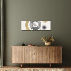 Obraz - Kształty geometryczne N⁰2 (z zegarem) (90x30 cm)