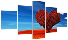 Obraz - Serce z drzewa (125x70 cm)