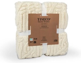 Białobeżowy koc z mikropluszu 150x200 cm Rena – Tiseco Home Studio