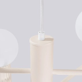 Żyrandol HALO 6 beżowy ryflowany SOLLUX  LIGHTING