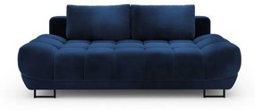 Granatowa 3-osobowa sofa rozkładana z aksamitnym obiciem Windsor &amp; Co Sofas Cirrus