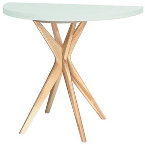 Stół półokrągły CUTTI 90x90 rozkładany miętowy/jesion RAGABA
