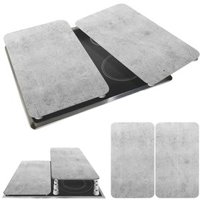 Zestaw 2 szarych szklanych płyt ochronnych na kuchenkę Wenko Universal