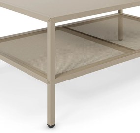 Kremowy metalowy stolik 60x100 cm Fayna – Marckeric