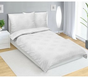Bellatex Satynowa pościel Linie biała, 140 x 220cm, 70 x 90 cm, 140 x 220 cm, 70 x 90 cm