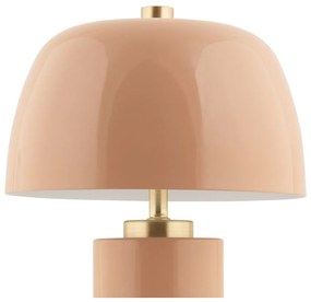 Beżowa lampa stołowa LED ze ściemniaczem i metalowym kloszem (wysokość 30 cm) Freya – Leitmotiv