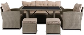 Zestaw mebli ogrodowych technorattan Colorado, beżowy