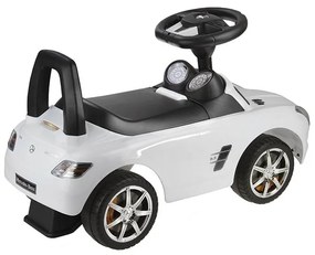 Jeździk mercedes-benz z kierownicą biały