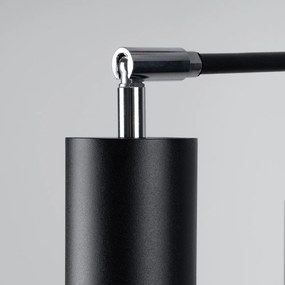 Czarna metalowa lampa wisząca Virta – Sollux