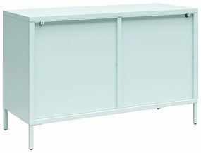 Jasnoniebieska metalowa witryna 100x64x40 cm Luna – Støraa
