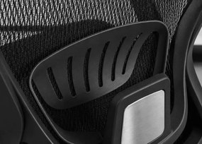Fotel obrotowy Valles – ergonomiczny czarny fotel biurowy z regulowanym zagłówkiem