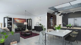 Czarna komoda z szufladami Madrid 4+4