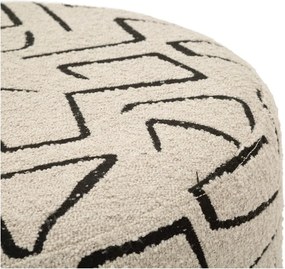 Beżowy puf z materiału bouclé Nairobi – Mauro Ferretti