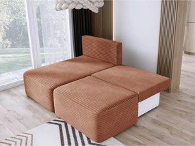 Narożnik TILIA wolnostojący układ L strona Lewa z funkcją spania w tkaninie Tilia 52