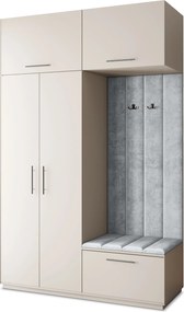 Masseno Garderoba REMA 150/240/60 cm Nowoczesna Szafa do Przedpokoju Kaszmir