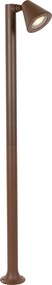 Nowoczesny słup ogrodowy brązowo-rdzawy 100 cm IP44 regulowany - Ciara