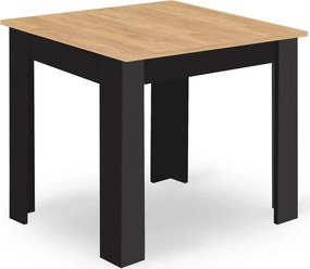 Stół kwadratowy 80x80 dąb artisan czarny + K3-N61