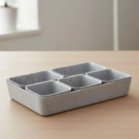 Organizer do szuflady filcowy SMART, 7 pudełek