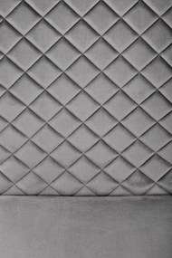 Krzesło tapicerowane szare welurowe, pikowane K442