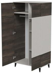 RANDOM 2 S-1 Szafa Kaszmir Orzech Czarny Nowoczesna Ryflowana