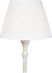 Inteligentna lampa stojąca szara z plisowanym abażurem białym w komplecie z WiFi A60 - Classico