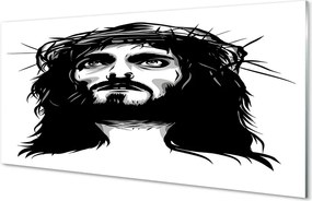 Szkło do Kuchni na Ścianę Nowoczesna Ilustracja Jezusa