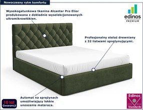 Zielone łóżko tapicerowane z zagłówkiem 3 rozmiary B7-A87