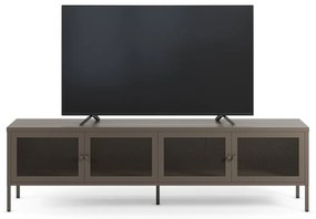 Szara metalowa szafka pod TV 160x50x35 cm Fayna – Marckeric