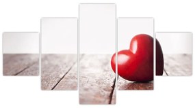 Obraz drewnianego serca (125x70 cm)