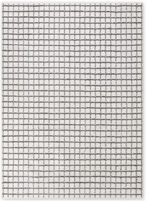 Dywan nowoczesny Jacky Kratka kremowo-szary 80 cm x 150 cm