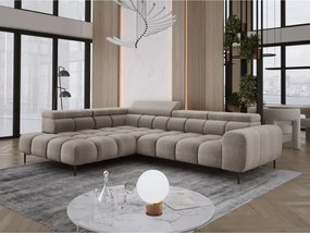 Narożnik PLAZA L Lewostronny z elektryczną regulacją siedziska w tkaninie EDEN 04 WERSAL