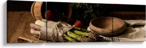 Obraz szparagów na stole (170x50 cm)