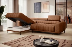 Narożnik CALDO S/MINI Lewostronny z funkcją spania wolnostojąca w tkaninie RUN AGAIN 53 WERSAL