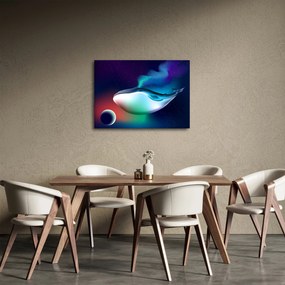 Obraz - Wieloryb w kosmosie (70x50 cm)