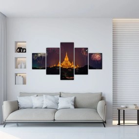 Obraz fajerwerków w Azji (125x70 cm)