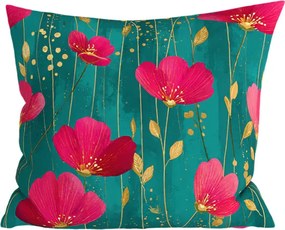 Bawełniana poszewka na poduszkę VIVIDELLE POLY 45x45 cm, zielona